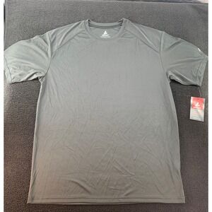BSN SPORTS Performance Apparel Mens TShirt Gray L Short‎ Sleeve Athletic Tee